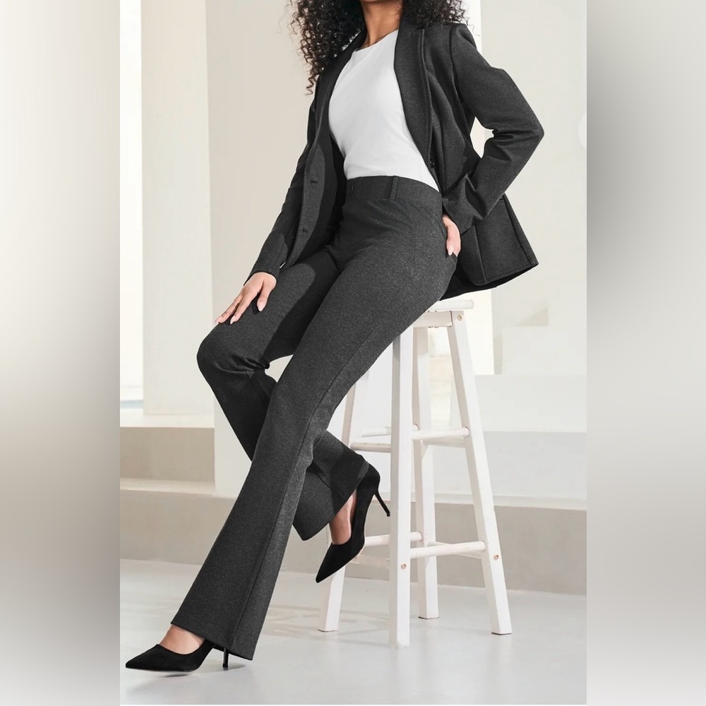Betabrand Two-Pocket DPYP™ Dress Pant Yoga Pant | Bootcut (Charcoal) size XLP